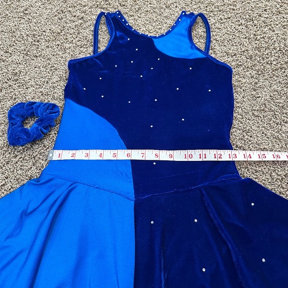 Flying Camel Designs Royal Blue Skating Dress medium adult - Picture 5 of 10